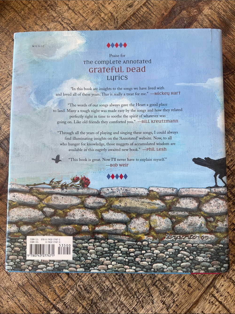 free press Grateful Dead Lyrics Book with Blue, Red, White Artwork - Picture 5 of 11
